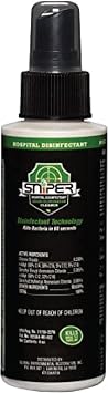 SNiPER Hospital Disinfectant, Odor Eliminator & All-Purpose Cleaner, 4 Ounce Spray Bottle