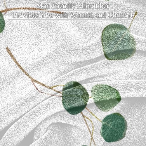 Couverture polaire plante verte contre le froid plaid doux canapé