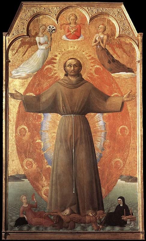 Toile l'extase de saint François de Sassetta 60x90cm pour raviver un mur vide et sans vie