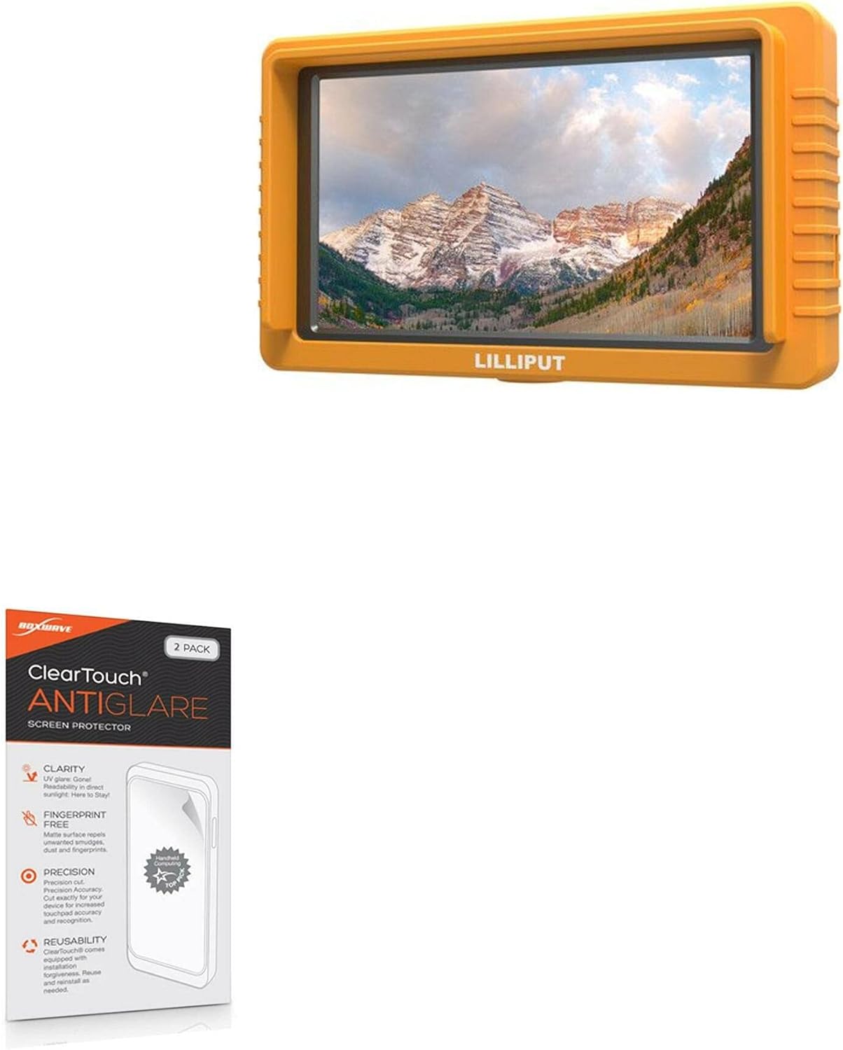 BoxWave Screen Protector Compatible with Lilliput Q5 - ClearTouch Anti-Glare (2-Pack), Anti-Fingerprint Matte Film Skin