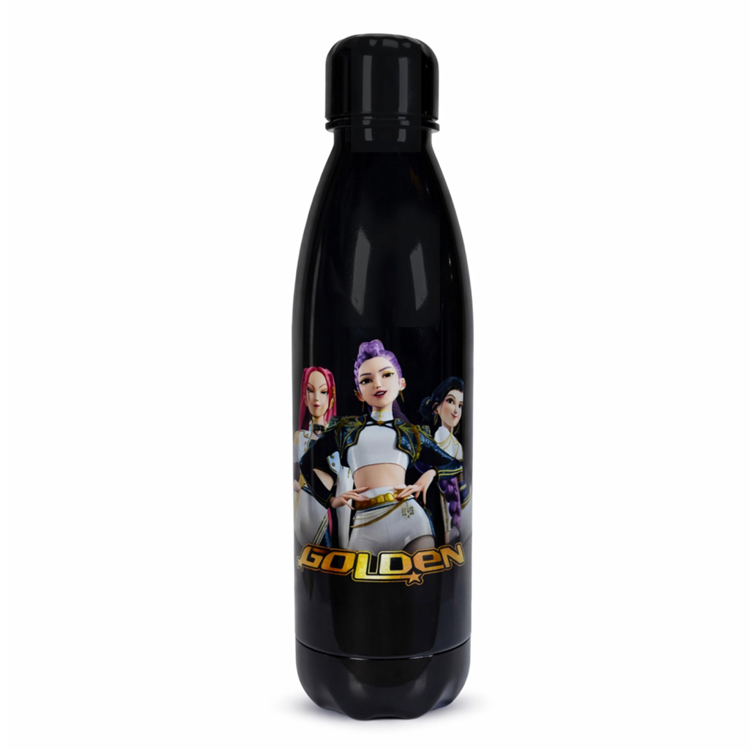 KPop Demon Hunters Golden Water Bottle, 650ml, Officially Licensed