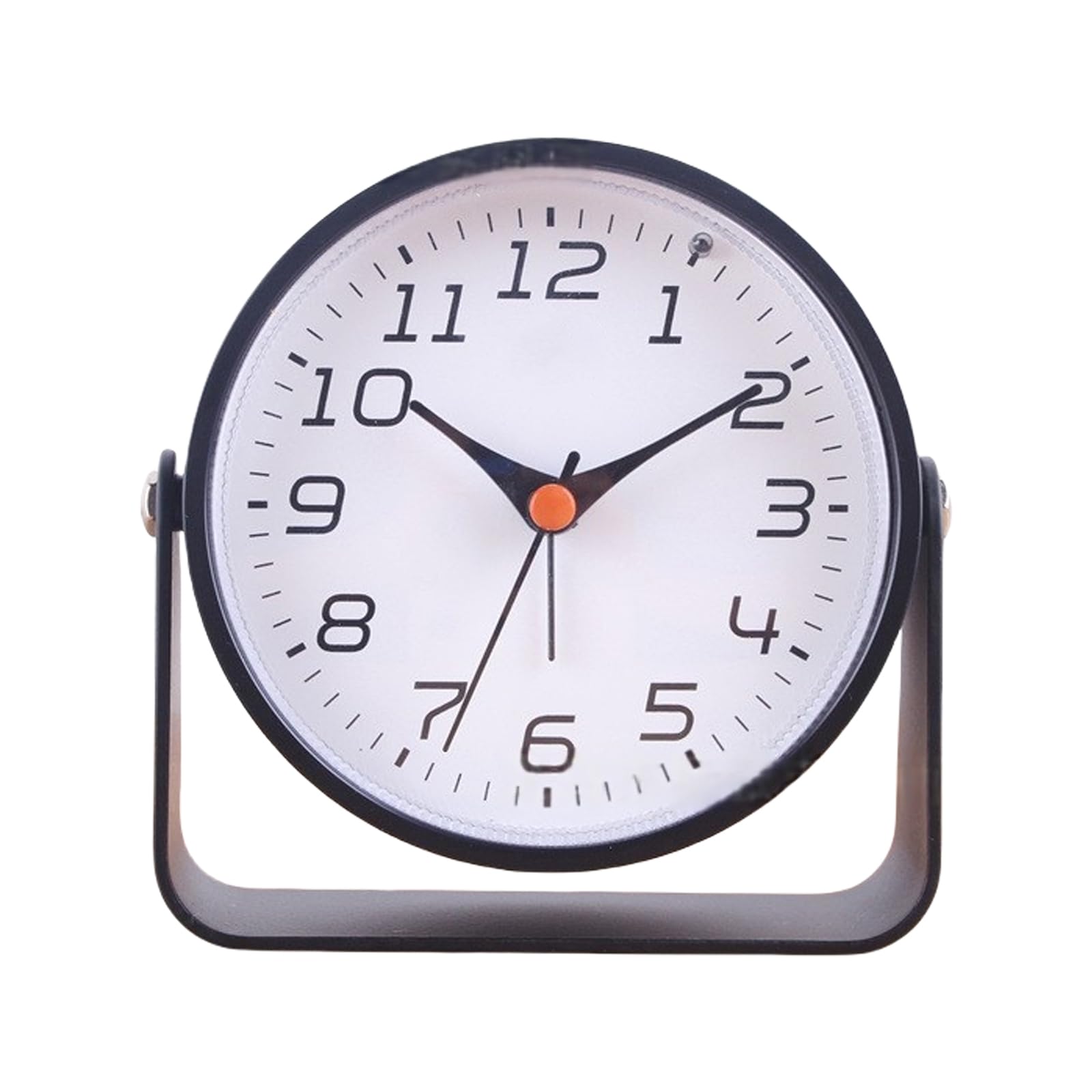 Nucelit Desk Clock Battery Power Quiet NonTicking Metal Design for Enhancing Aesthetic Appeal in Any Room Easy Cleaning Clock
