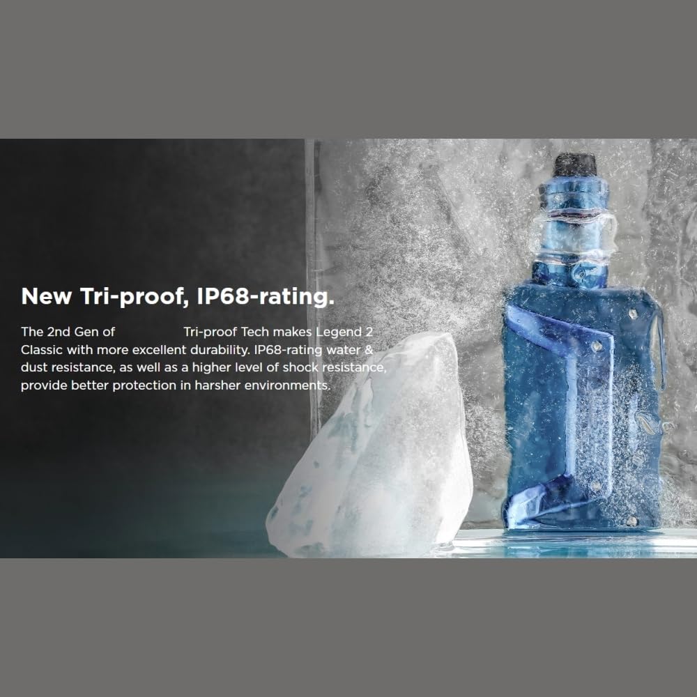 Aegis L200 Classic Kit Legend 2 Classic Box MOD 200W Vape Z Max Tank 6ml  Fit M Series Coil E-Cigarette Vaporisateur Authentique (Gris volcanique)