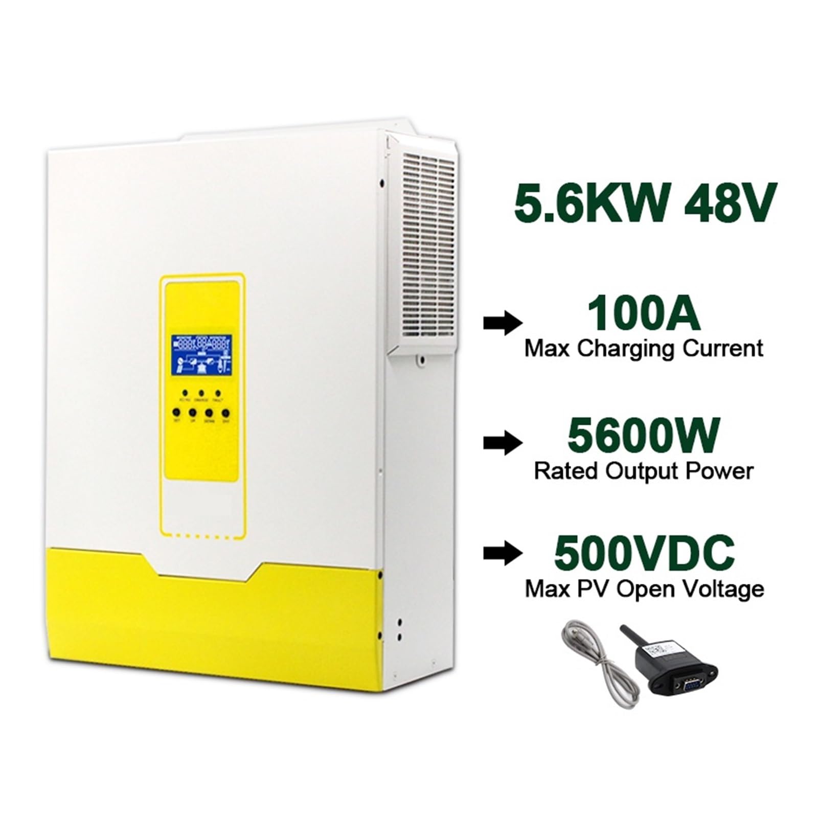 Hybrydowy Falownik Solarny 5000W 48V Wysokie Wejście PV 450Vdc MPPT Ładowarka Słoneczna 80A Sieciowa Przywiązana I Wzmacniacz Off Inwerter Szerokie Zastosowanie(VX IV 5.6K)