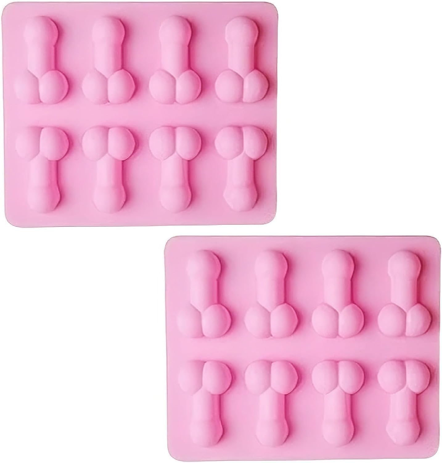 2 Pcs Funny Shape Silicone Molds, Pink Novelty Ice Cube Trays for for DIY Mousse Chocolate Soap Cake,Silicone Mold Adult Party Decorations, Bachelorette Party FavorsGag Gifts (Pink)