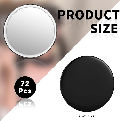 Miniatura 4 de 72 piezas de espejos compactos a granel para bolso, espejo redondo pequeño de bolsillo de maquillaje, espejo de vidrio de maquillaje, espejo