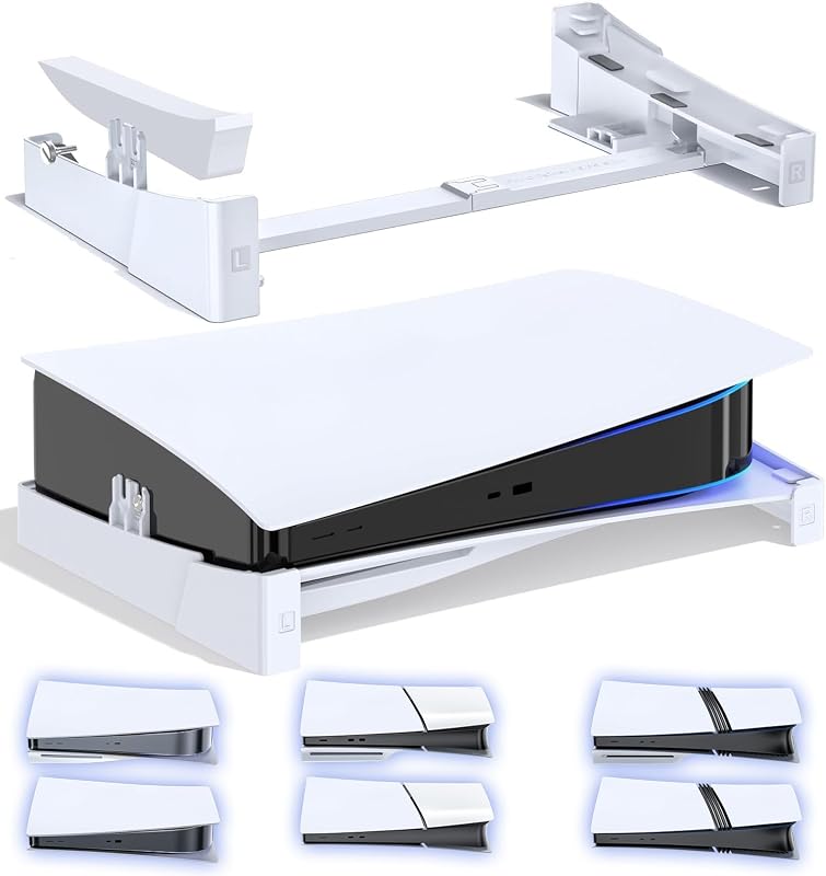 OIVO PS5/Slim/Pro Soporte horizontal para disco y consola digital, soporte de base estable para accesorios PS5 con varillas de soporte mejoradas en la parte inferior y diseño escalable para PlayStation 3 Skins