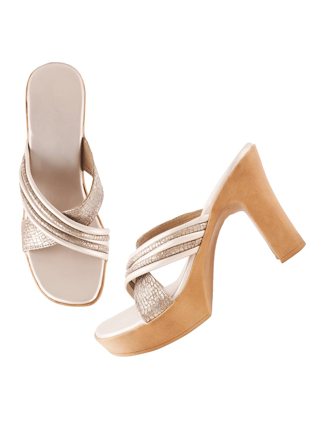 tryme Ravishing Block Heel Light Weight Comfortable & Trendy Party Chunky High Heel For Girls & Women-picture-35