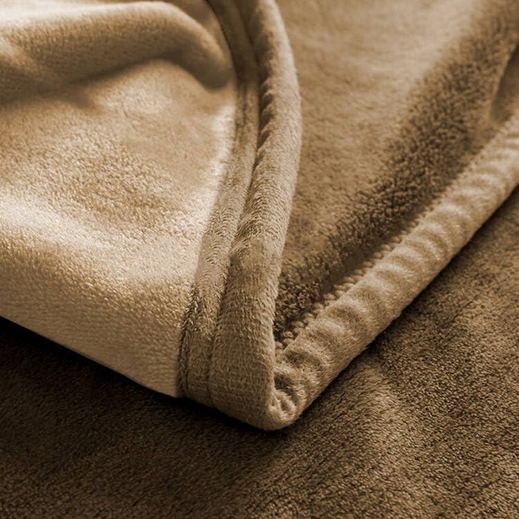 YISURE Waterproof Blanket for Couples, 80"x60" Queen Size Tan Water Proof and Stain Proof Blanket for Bed, Washable, Reversible & Reusable (Brown/Tan) - Image 2