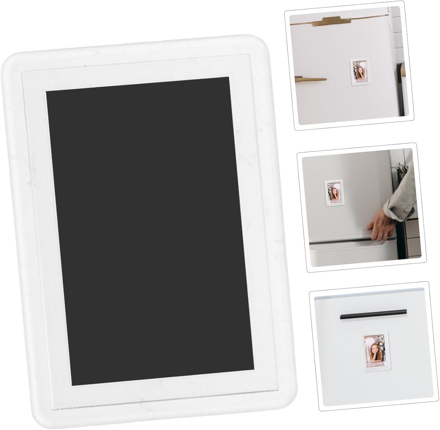 PRETYZOOM 5sets Magnetic Frames for Refrigerator Blank Photo Holders Easy Insert Design for Home Office Decor Sturdy Easy to Clean 10pcs*5