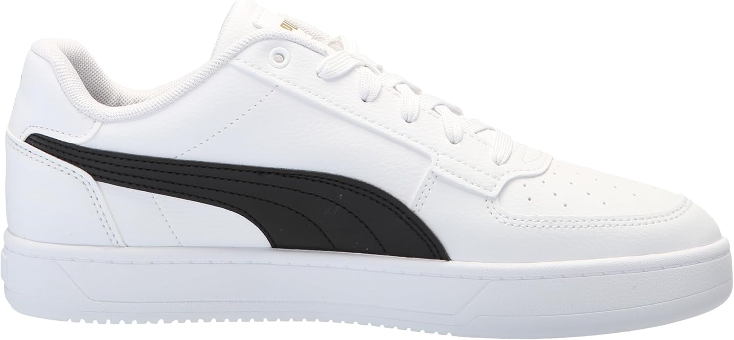 PUMA Mens Caven 2.0 Sneaker, Mens White Mens Black-Gold, 7.5 - Image 6