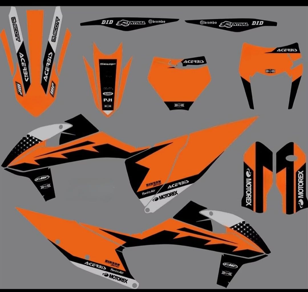 Custom Motorcycle Graphic Dirt Bike Sticker Decal Graphic kit fit for KTM EXC EXCF XCWF 2020-2023 and SX SXF XC XCF 2019-2022 (2899)