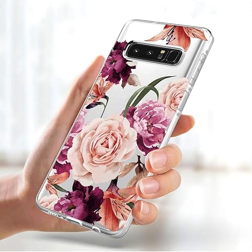 Miniatura 5 de Funda para Galaxy Note 8, para Samsung Note8 para niñas y mujeres, a prueba de golpes, transparente, suave, flexible, TPU, funda protectora delgada