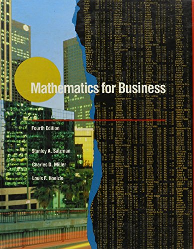 Mathematics for Business 0673389030 Book Cover