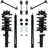 Vista 53 de Detroit Axle - Kit de puntales delanteros para Ford 2000-2004 Focus 2 puntales con muelle helicoidal 2 brazos de control inferiores con rótulas 2001