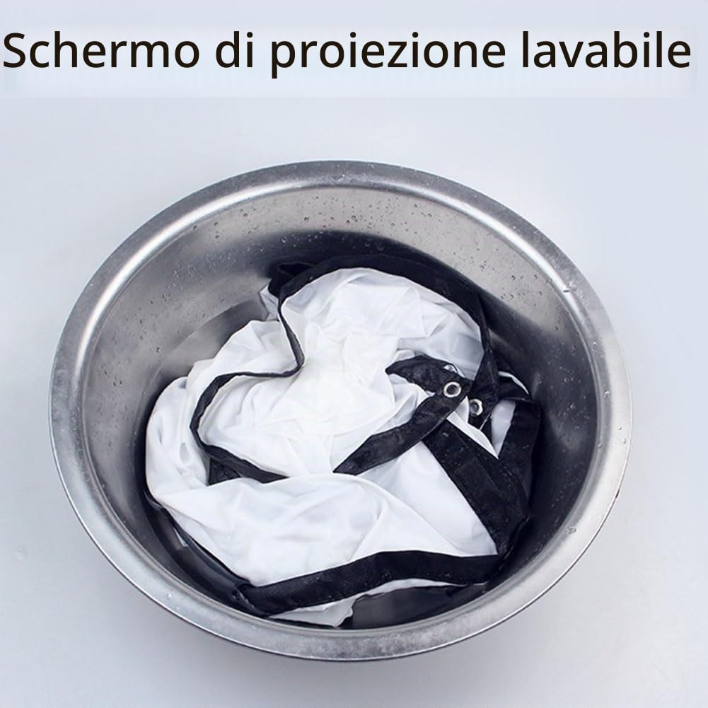 Schermo per Proiettore da 300 Pollici, Schermo per Proiezione di Film 16:9, Schermo per Proiezione Esterna per Scuola Casa Interno(300in(663x373cm))