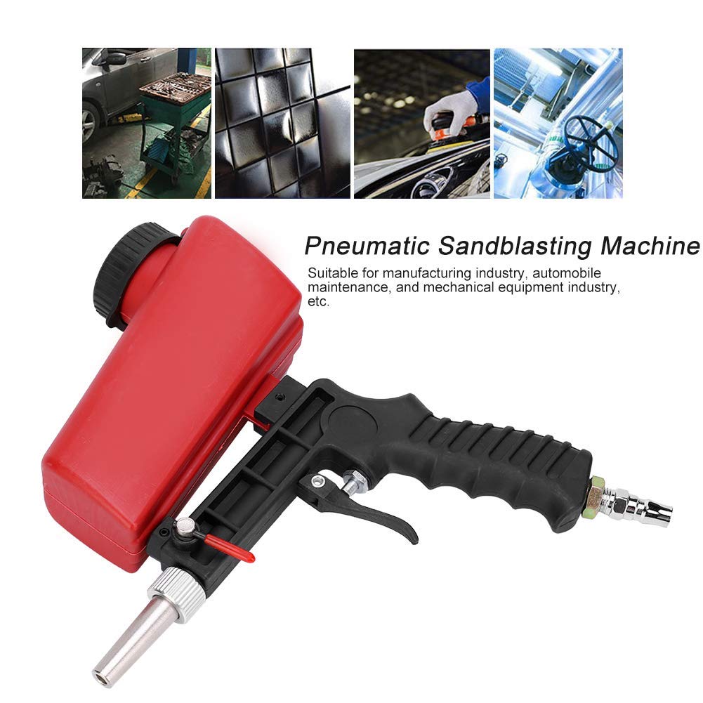 Walfront Profesional Máquina de Chorro Neumática, Pistola de Ajuste Profesional con Conector de 1/4 Pulgada, Capacidad del Tanque 700 ml