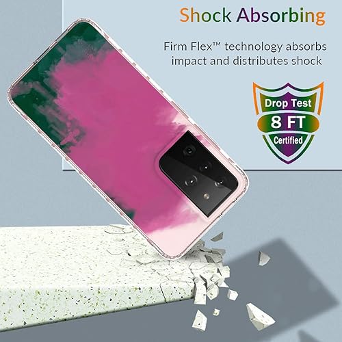 Miniatura 6 de Jeylly Funda para Galaxy S21 Ultra 5G, delgada y elegante, cuerpo completo, a prueba de golpes, protección de silicona suave, color rojo baya