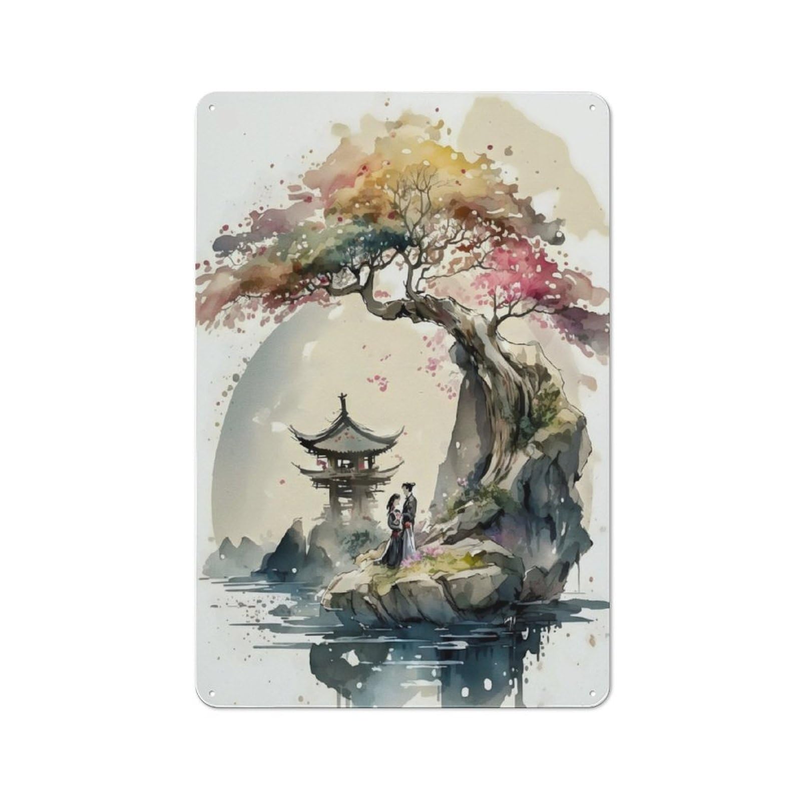 Junmoney Cherry Blossom 25 Tin Sign 30X20cm With For Workshop Wall, Vintage Decor, For Metal Sign Collectors, For Garage And Workshop Walls