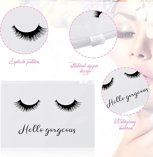 Miniatura 3 de 75 bolsas de embalaje para cuidado posterior de pestañas, bolsa vacía para maquillaje, cosméticos, bolsa impermeable para pestañas, bolsas de viaje,