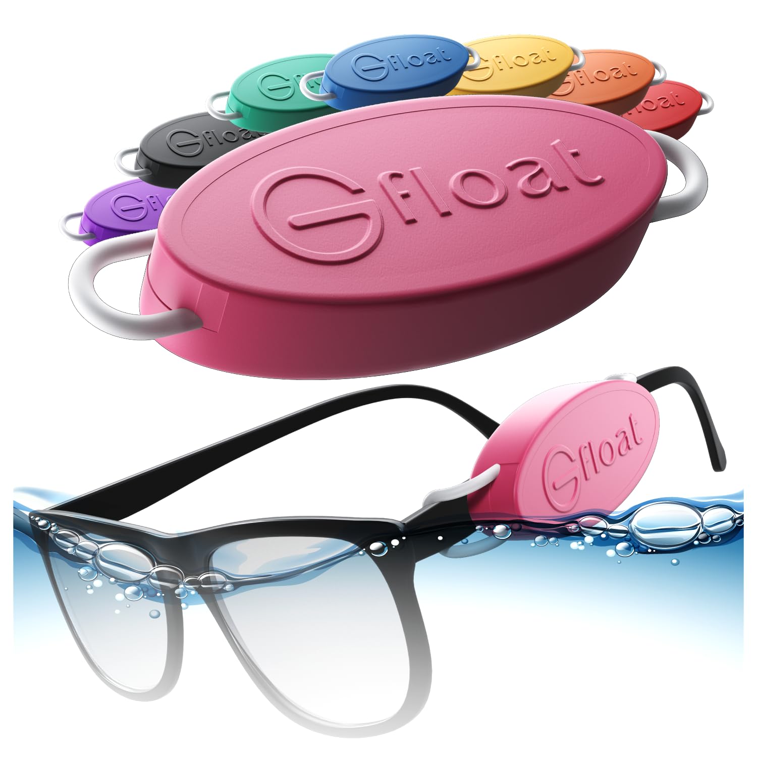 GFLOAT Floating Eyewear Retainer – Sunglasses &amp; Prescription Glasses Float, No Strap, Water Sports