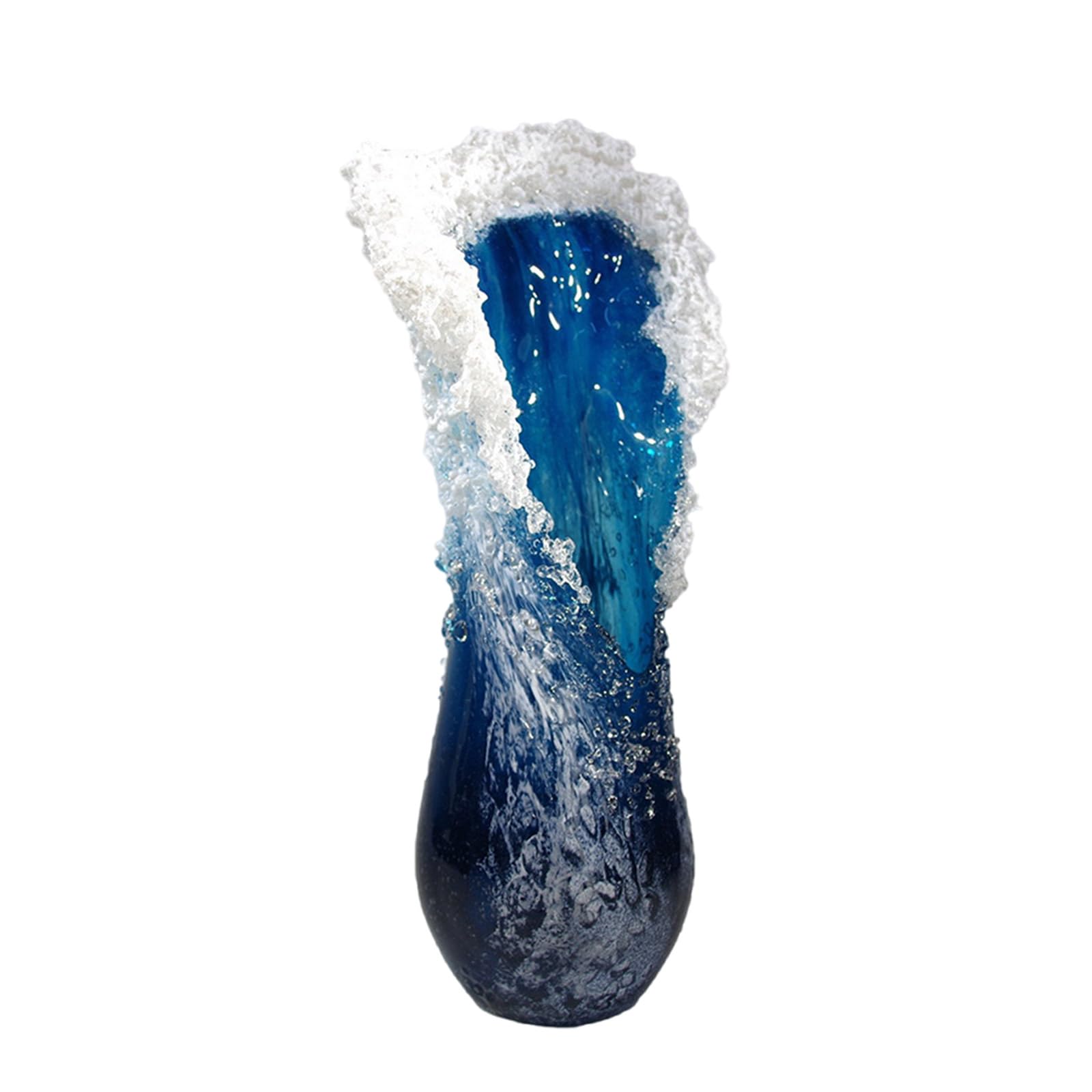 Moondame Artisanal Sea Pattern Resin Vase For Elegant Room Decoration And Centerpieces Flower Arrangement