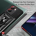 TheGiftKart Tough Armor Bumper Back Cover Case for Mi Poco X7 Pro 5G | Sliding Camera Cover, Kickstand & Ring Holder | 360 Degree Protection Back Cover Case for Poco X7 Pro 5G (PC & TPU, Black) gallery image