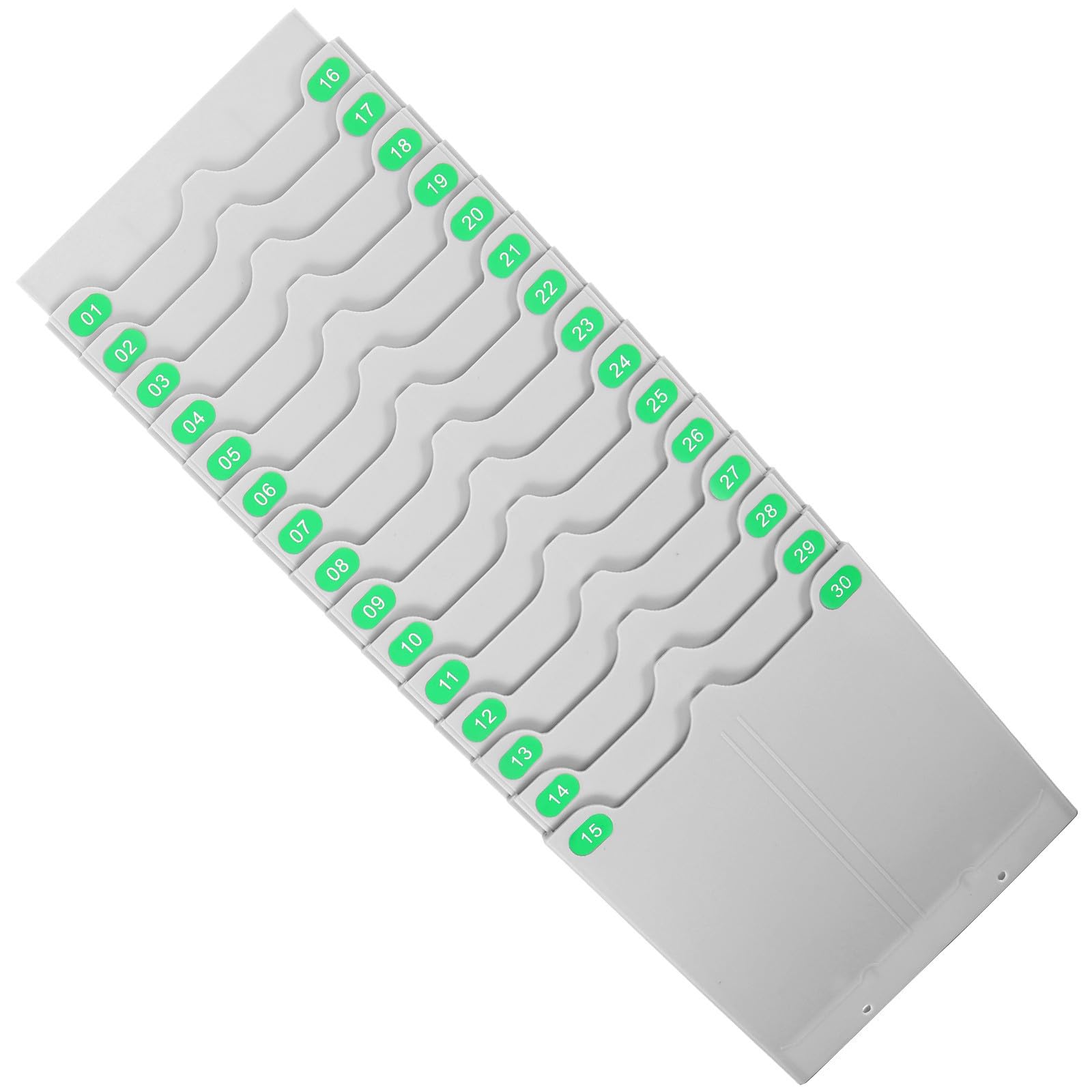 Zerodeko Support de Cartes de Présence en Plastique 30 Pochettes, Étagère de Rangement Multifonction Pratique pour Bureaux et Cuisines