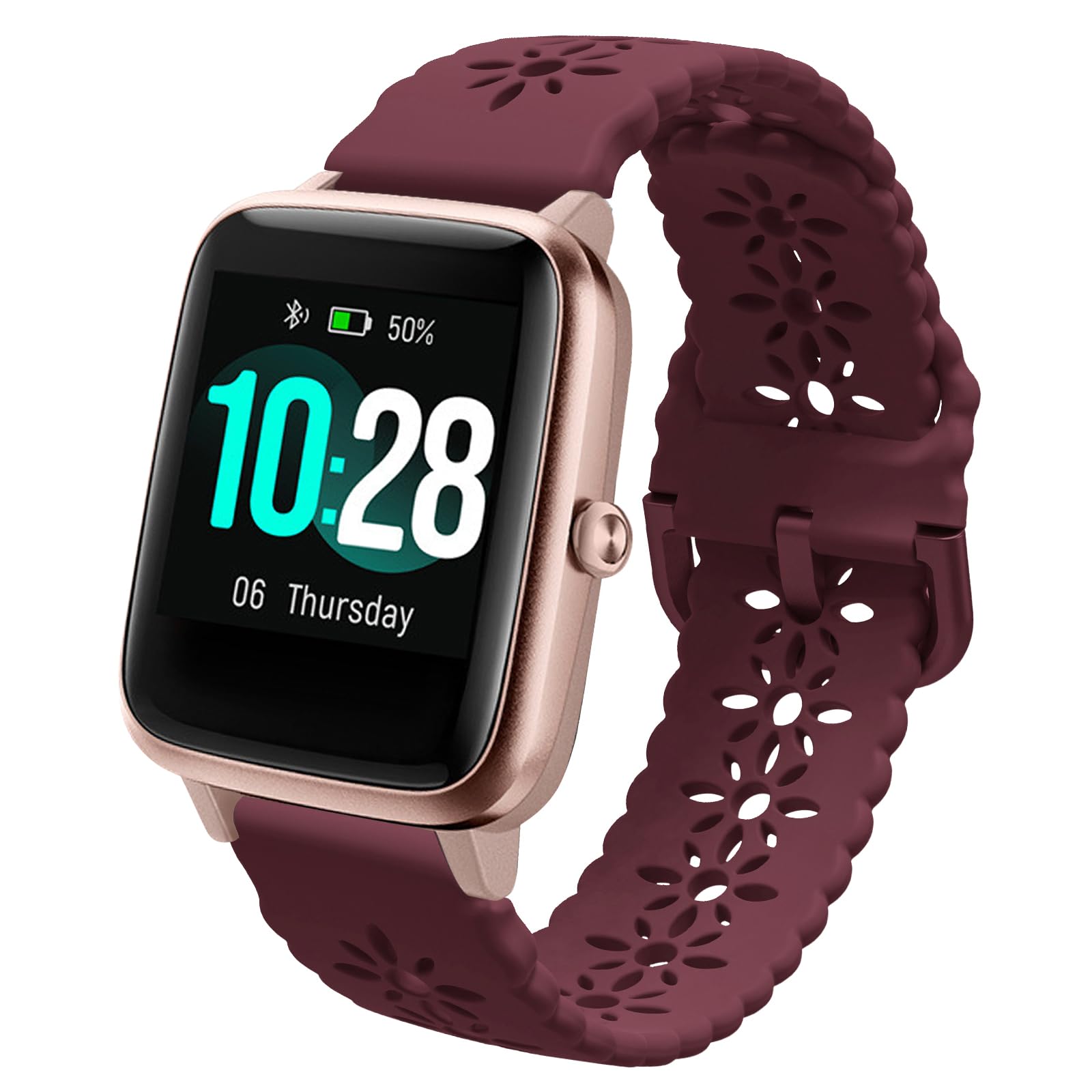 NewJourney ID205L Replacement Bands, Soft Silicone Strap Sport Band for Veryfitpro ID205, ID205L, ID205U, ID205S, ID205G, ID215G, ID216, SW020, SW021, SW023, YM020, YM021, YM023, YM205L, Uwatch3 GT Ufit Smart Watch