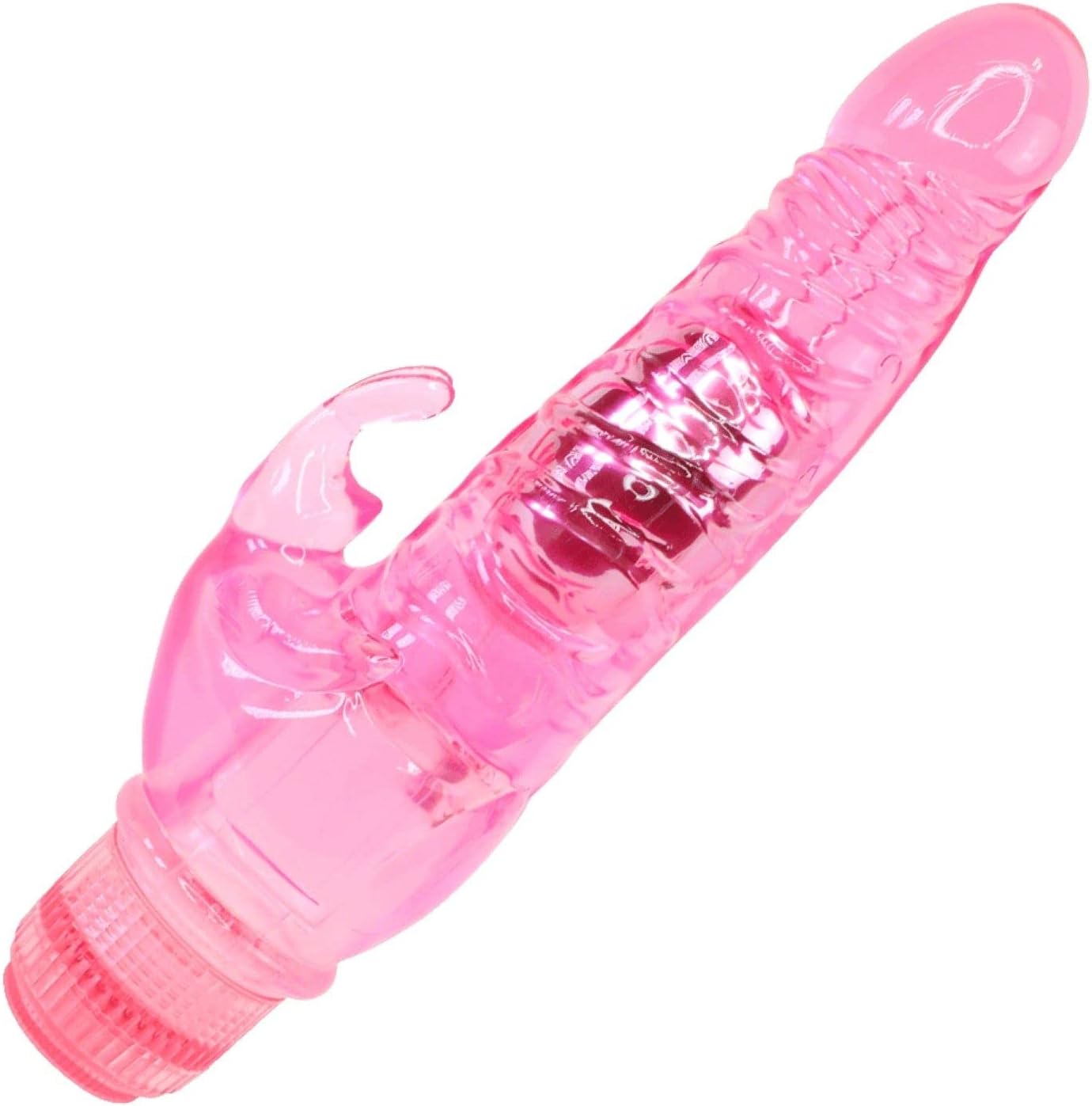 Rabbit Vibrator - Dual-Stimulation Sex Toy - Clit & G-Spot Vibe - Blended Orgasms - Multi-Speed Vibrations - Women - Realistic Penis Shape - 8.5" Length, 1.65" Shaft Diameter - Pink
