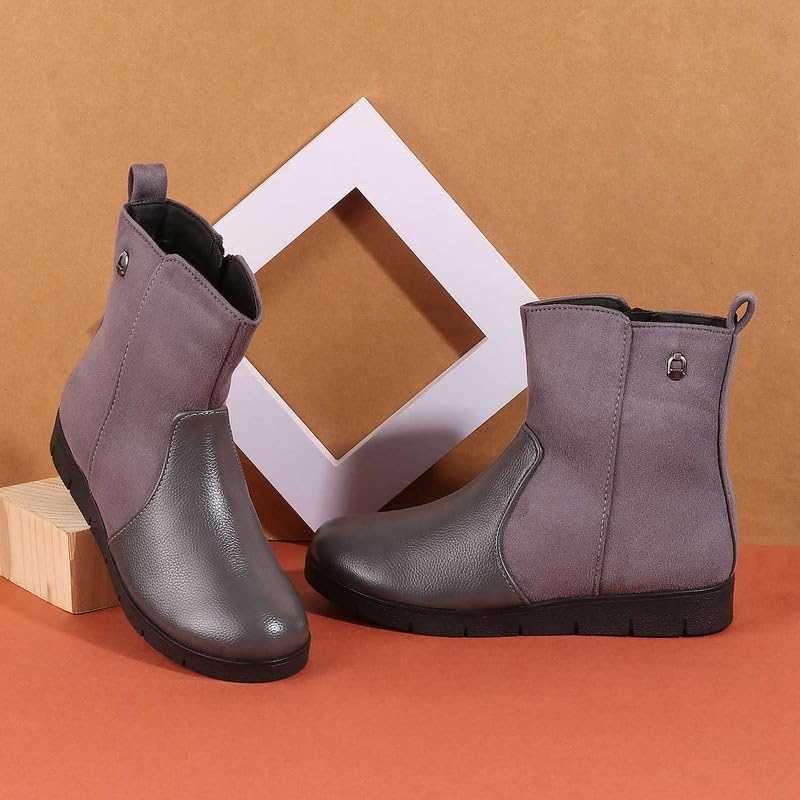 Image of Mochi Women Leather Ankle Boot