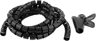 2M Flexible Spiral Cable Organizer for Computer and TV Cords, Perfect for Home and Office Use, Keep Your Cables Clean and Tidy