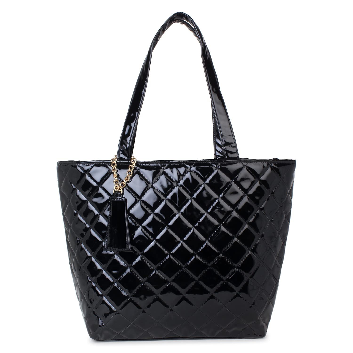 Bizanne Fashion Shiny Handbag For Women Stylish | ladies purse handbag | women handbag (Black) (B0C5B1R37M) Amazon Price History, Amazon Price Tracker