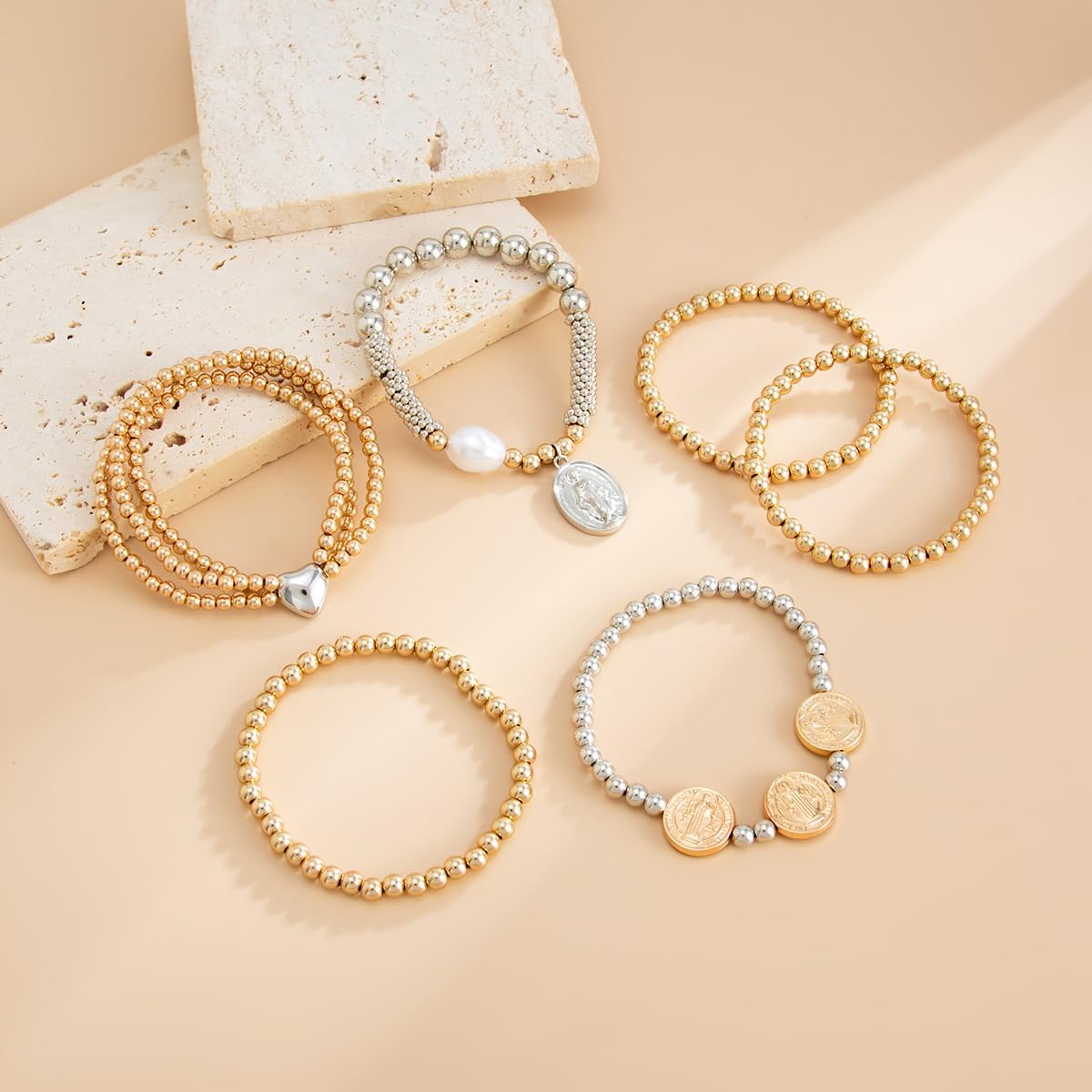 Chunky Link Bracelets for Women Simple Chain Bracelets Statement Bangle Jewelry