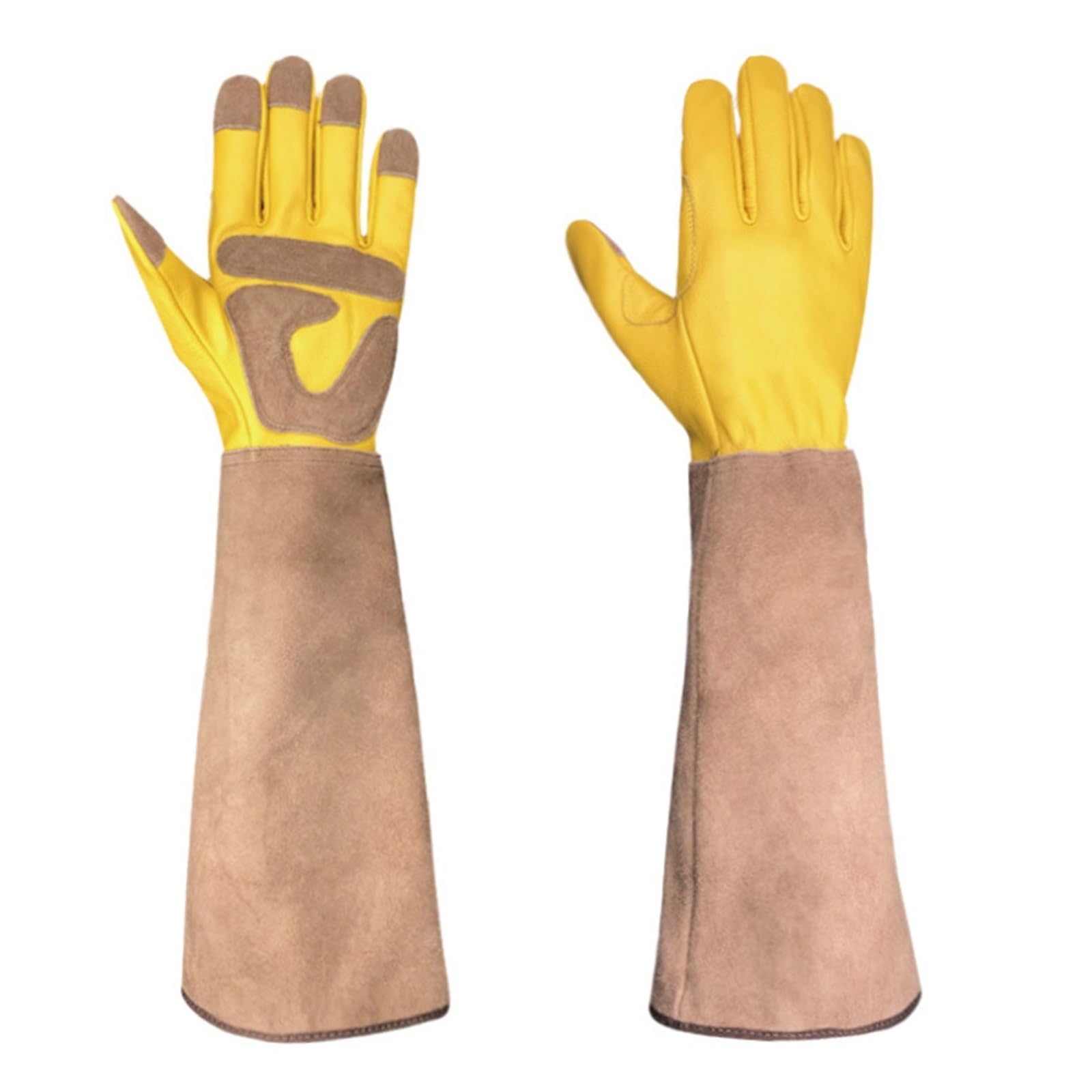 Guanti da giardinaggio, guanti da giardinaggio unisex in gomma mucca, diverse misure per la cura delle spine rosa con guanti(XL)