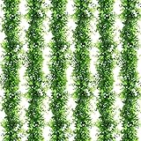 FEQO 6 Pcs Artificial Eucalyptus Garland Faux Eucalyptus Strand 6 Feet Eucalyptus Leaves Green Garla