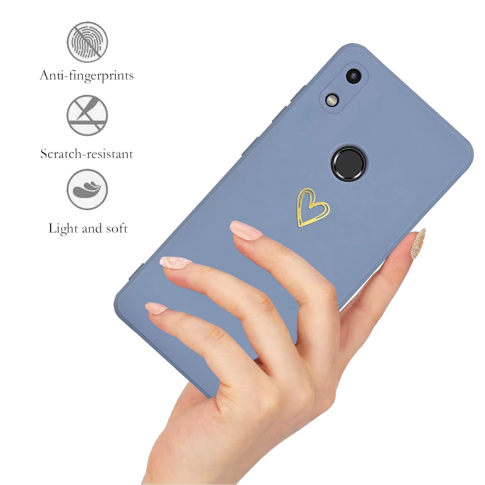 Kaywzo Handyhülle Für Huawei P20 Pro - Weiches TPU Silikon Mit Herzmuster, Lila, Ultradünn