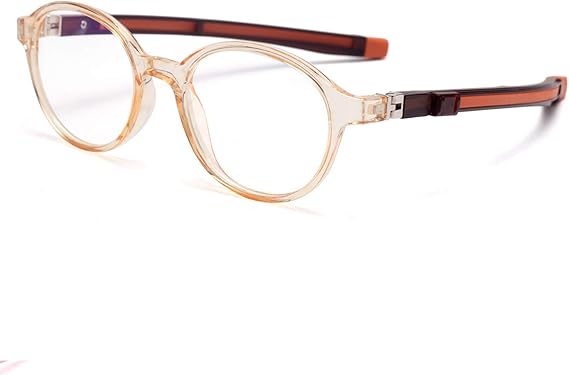 Amazon Co Jp Jimmy Orange ブルーライトカット 43 66 キッズ 子供用 Pc メガネ 首かけ テンプルが１８０度までに開ける 丸 眼鏡 フレーム Et121 ドラッグストア