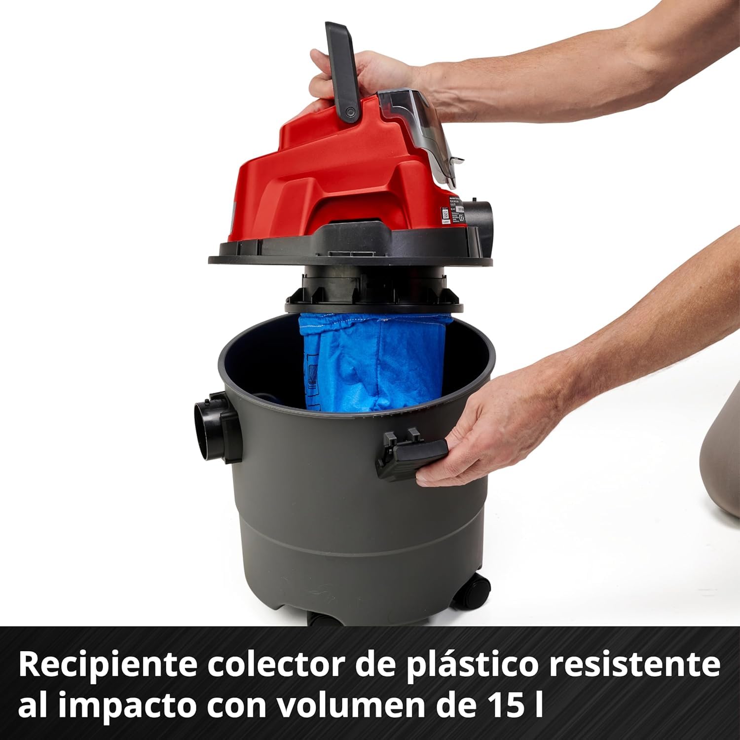 Einhell TC-VC 18/15 Li-Solo Power X-Change Aspirador en seco y húmedo 18V 15L Li-Ion