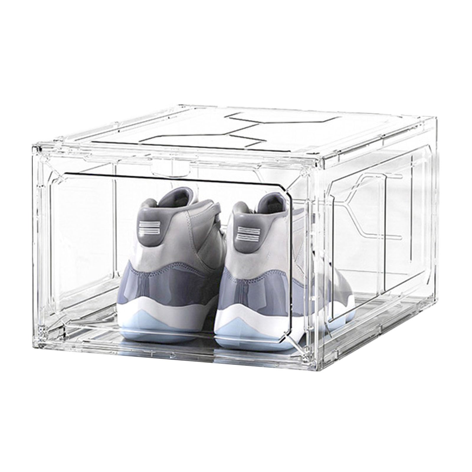 MICFENY Sturdy Clear Organizers Boxes Shoe Boxes Stackable Shoe Storage Holders for Efficient Shoe Storage