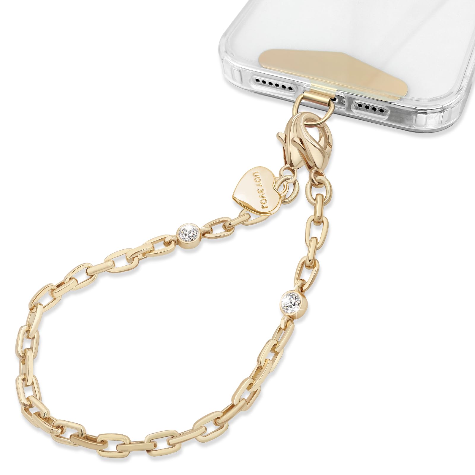 Amazon.com: MOUTAKEY Phone Charm Strap Heart Phone Chain Wristlet