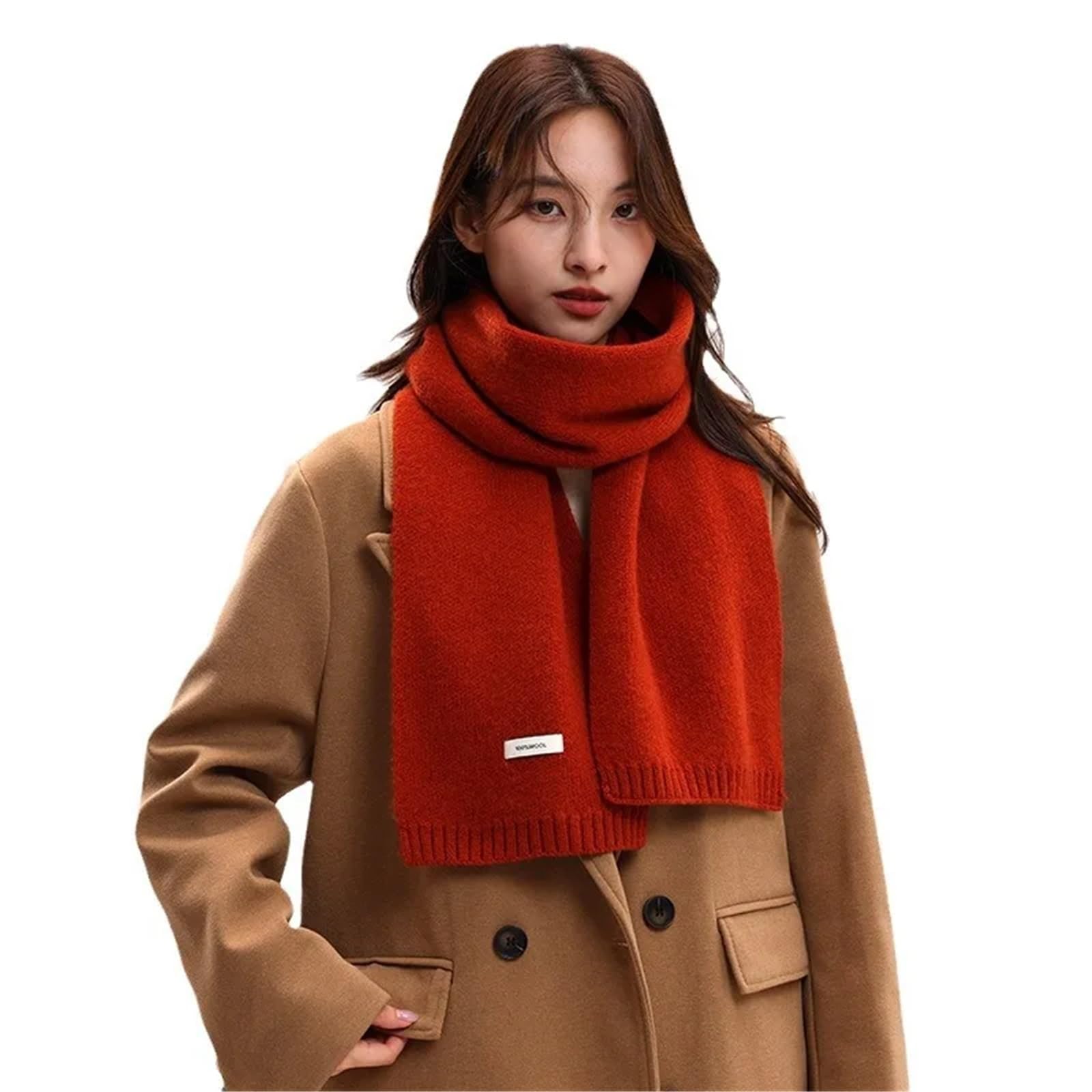 éCharpe D'Hiver Écharpe d'hiver tricotée en laine de montagne feutrée for femme, épaisse et chaude, idéale for le cou des hommes