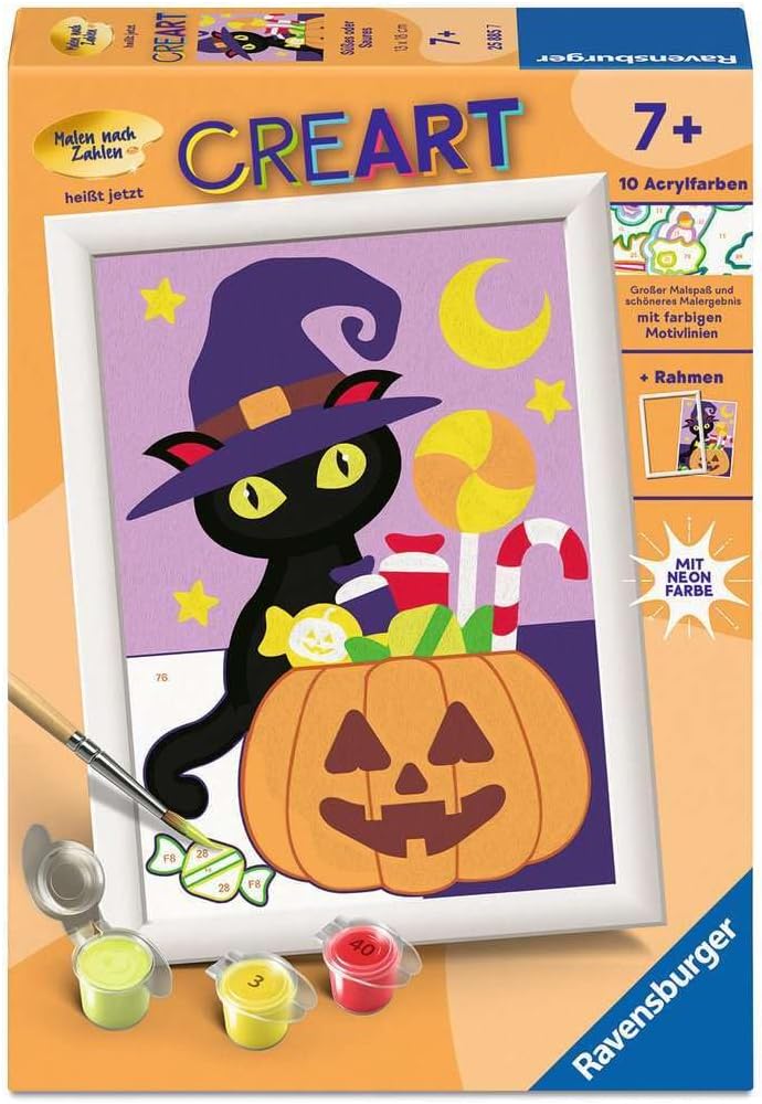 Ravensburger CreArt 25885 Painting by Numbers Trick or Treat from 7 Years