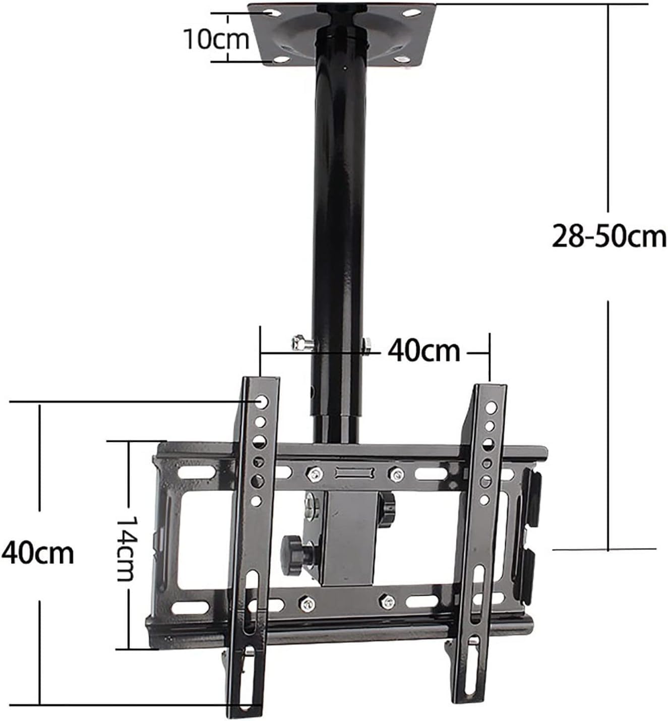Soporte para televisor, Soporte telescópico para TV de Techo Exterior, Apto para techos Planos y abovedados