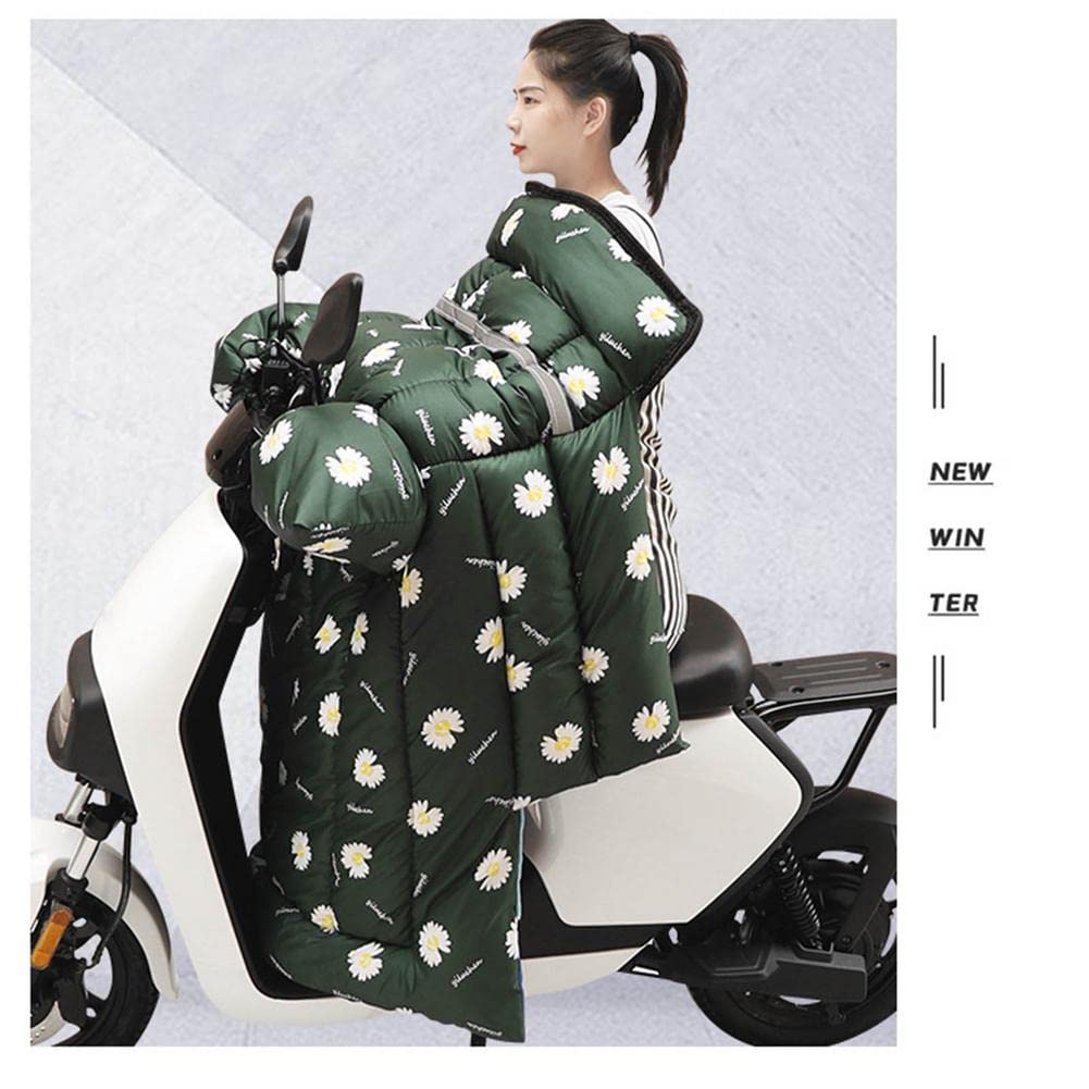 Générique Tablier Scooter, Couvre Jambe Scooter Scooter de Moto Couette Pare-Brise d'hiver Riding Tablier Couvercle Coupe-Vent Gants Guidon électrique(7)