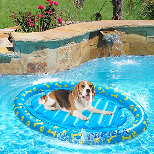 Pupteck Inflatable Dog Pool Float - Portable Summer Pet Raft Floating Row Bed For Lake Swimming Outdoor Water Games #TOP5