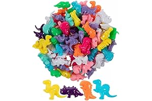 Bright Colorful Dinosaur Plastic Bead Assortment