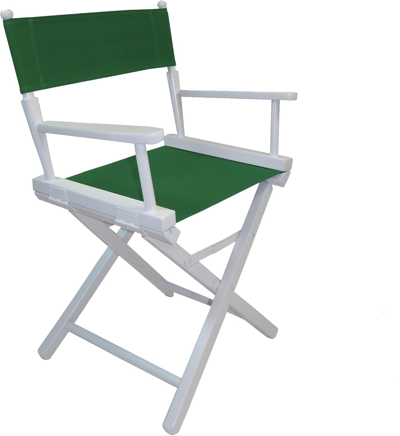 TLT Personalized Imprinted Contemporary 18 Inch Table Height White Frame Director's Chair - Black