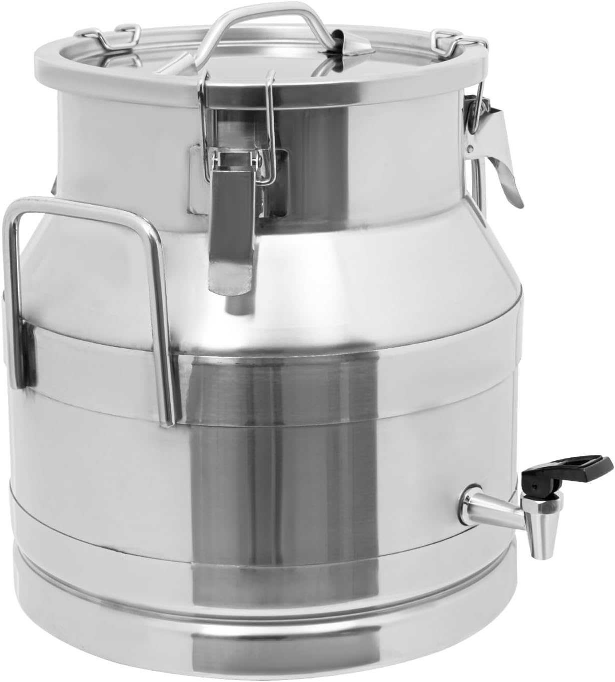 Gdrasuya10 20L/ 5.28 Gallon Stainless Steel Milk Can Oil Barrel with a Faucet, Airtight Wine Pail Bucket Stainless Steel Liquid Storage Tank for Milk Water Honey Oil Wine