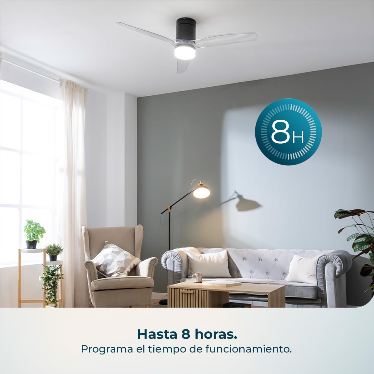 Cecotec Ventilador de Techo 40W EnergySilence Aero 5650 Black&Transparent